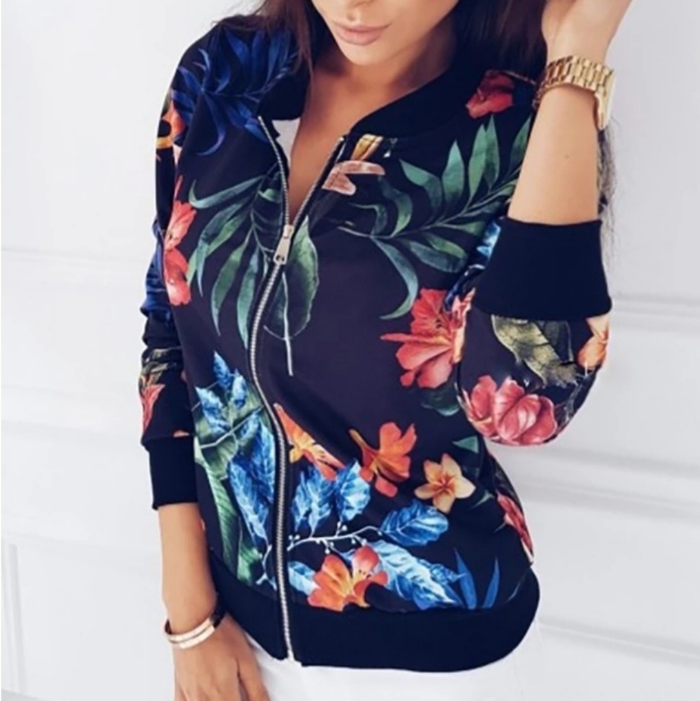 Floral Bomber Jacket